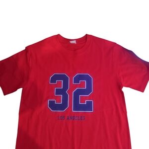 Red Graphic T-Shirt with Number 32
